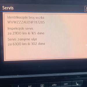VW GOLF 7.5   1.6tdi  2017.g. 85kw