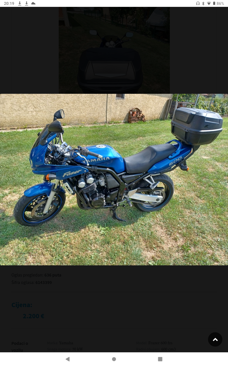 Yamaha fazer fzs 600