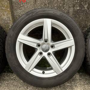 AUDI SET 5X112 16" GUME BRIDGESTONE 205/55R16 / 4 KOMADA