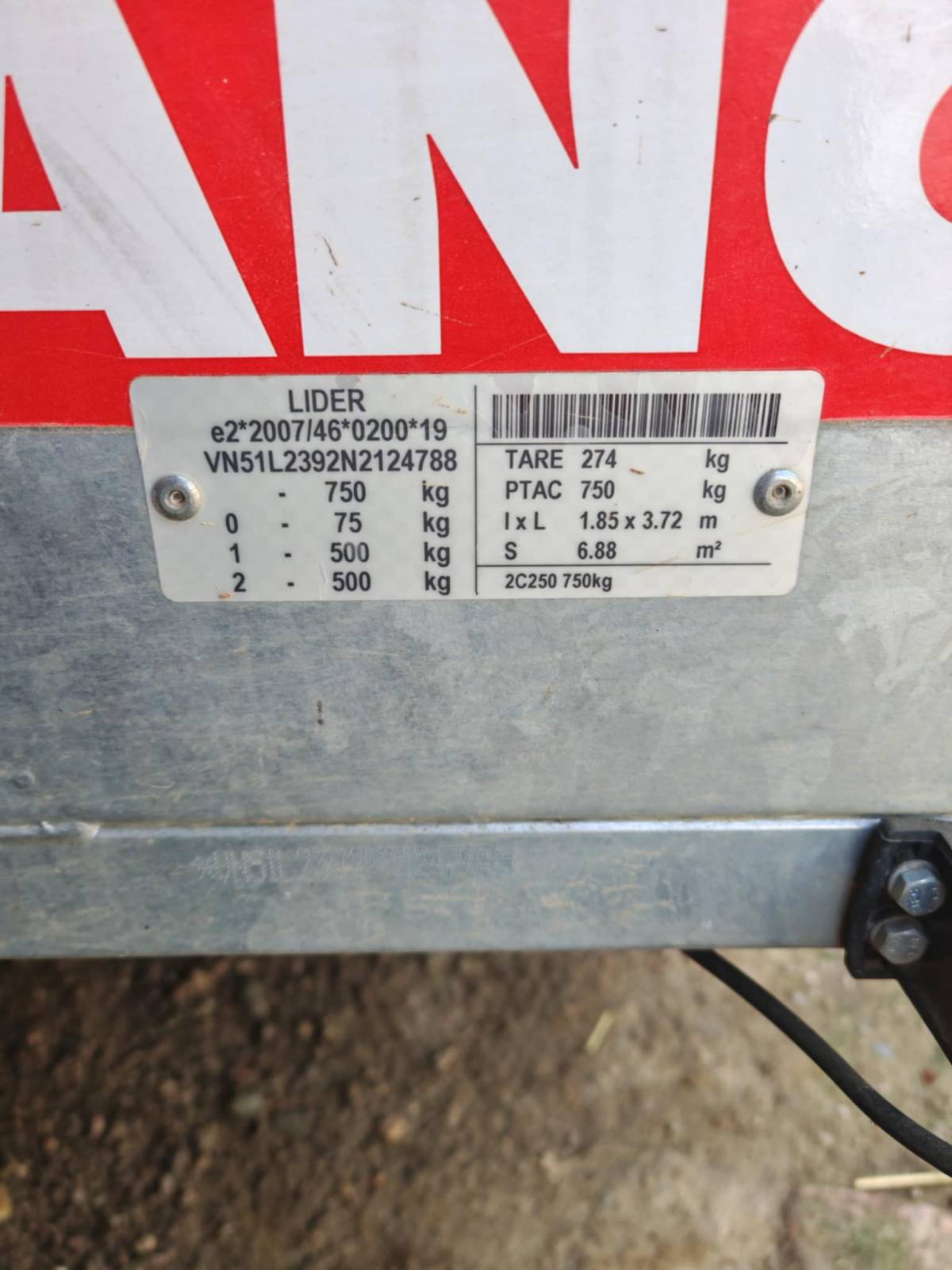 Lider 2C250 auto prikolica