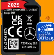 Mercedes Garmin Pilot najnovija navigacijska kartica 2025. sa kamerama