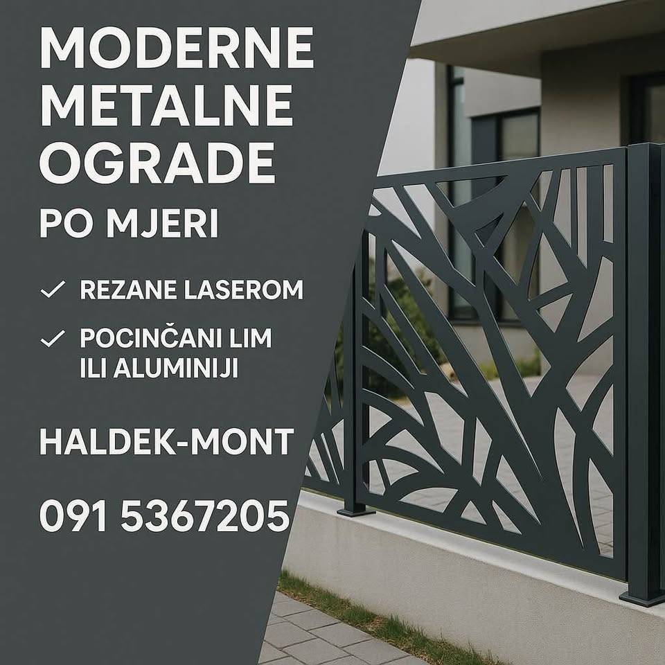 Moderne metalne ograde po mjeri