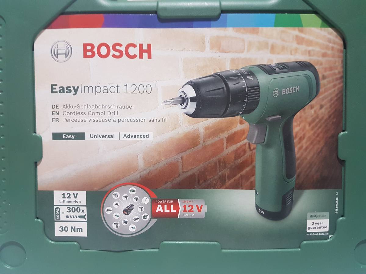 Novo: Bosch EasyImpact 1200 aku udarna Bušilica + Baterija + Punjač