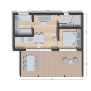 AURORA-mob.kućica visoki rohbau površine 54m²(neto 32 m²+terasa 22 m²)