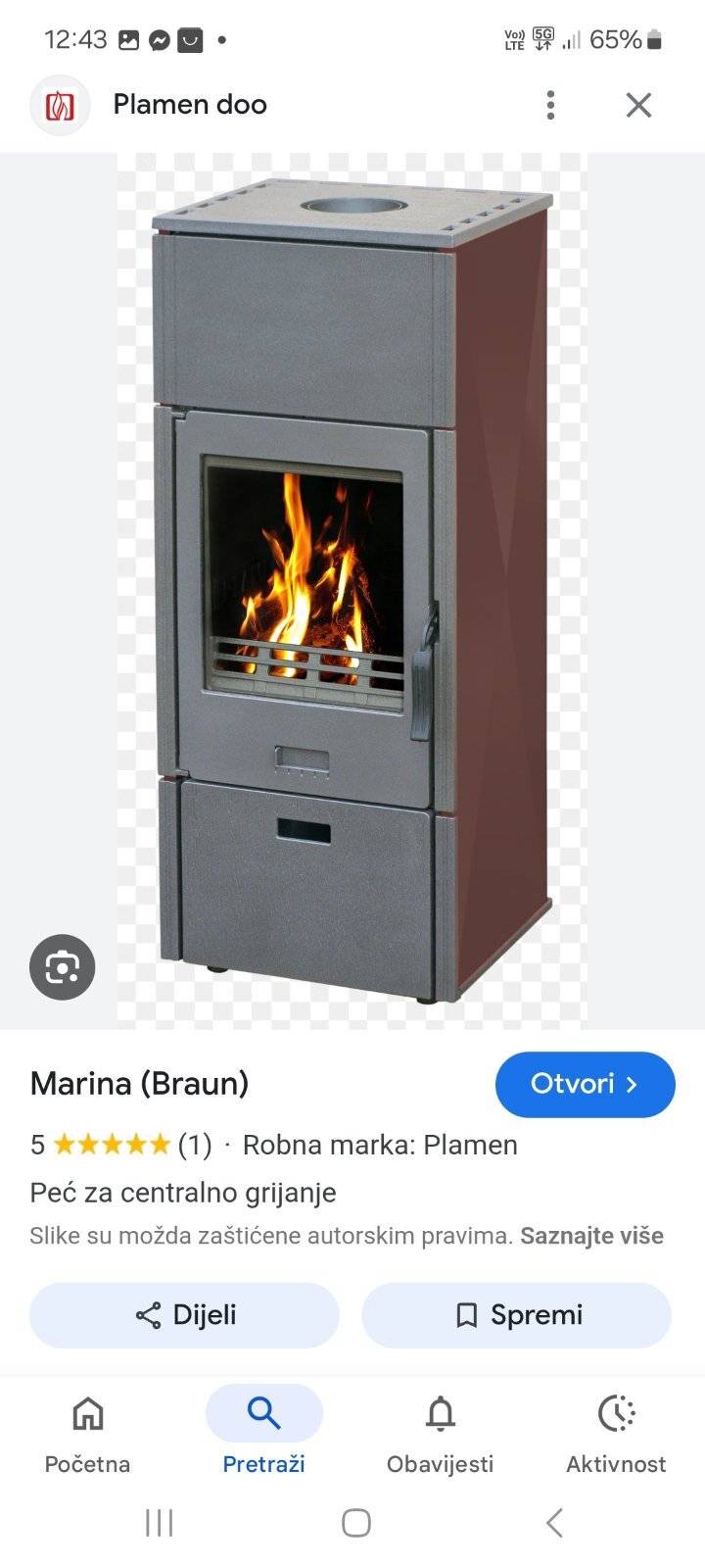 Kamin za centralno