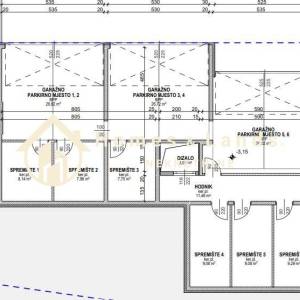 Pag,Povljana 3-soban stan 69,15m2 korisne površine 1red uz more+PM