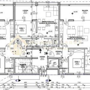 Pag,Povljana-novi 3-soban stan (S3) 84,86m2 korisne površine+parking