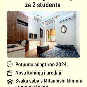 RIJEKA – CENTAR – IZNAJMLJUJE SE 2S stan za 2 studenta