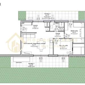 Sesvete,centar,3-soban stan 100m2 (S1)s velikim vrtom i parkingom