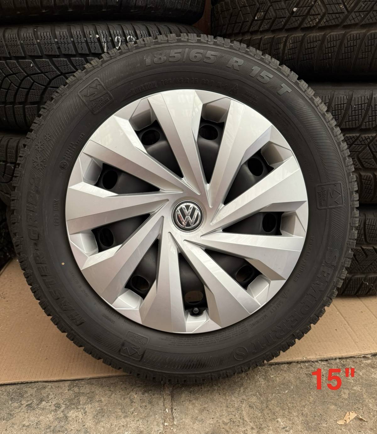 VW SET ČELIČNIH 5X112 15" GUME SEMPERIT 185/65R15 / 4 KOMADA