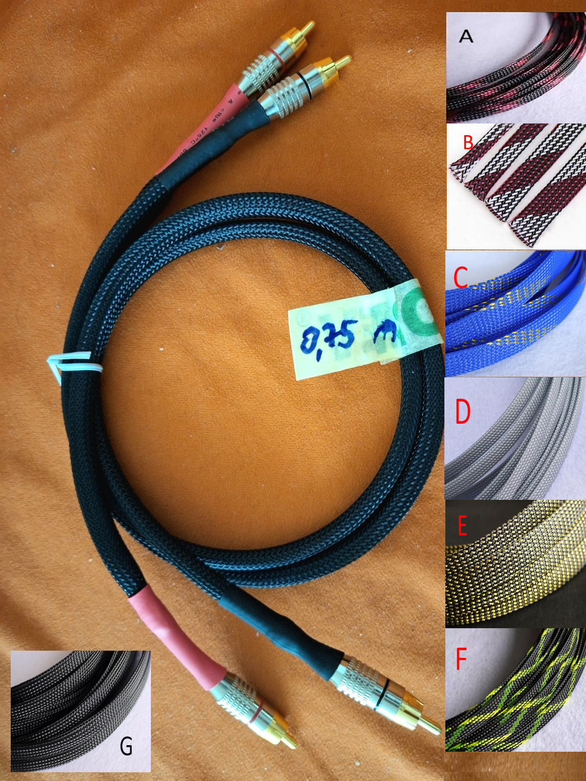 Audiofilski DIY interkonekt kabel MOGAMI 2582, L=75 cm (novo)