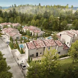 BARBAN - Građevinsko zemljište s projektom (polovica duplexa), 15 minuta do mora