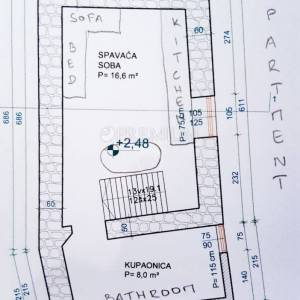 Baška, adaptirana kamena kuća, 80 m od mora!