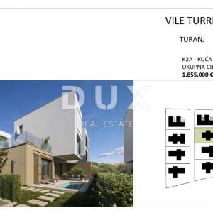 BIOGRAD NA MORU, TURANJ - Luksuzna vila s grijanom bazenom u prestižnom kompleksu u prvom redu do mora