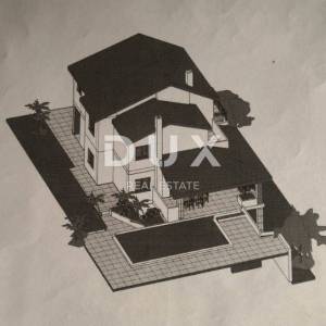 BRSEČ, MARTINA - 2 građevinska terena 2600m2 s građ. dozvolom i pogledom na more za apartmane / obiteljsku kuću / villu / kuću ...