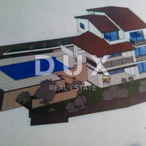 BRSEČ, MARTINA - 2 građevinska terena 2600m2 s građ. dozvolom i pogledom na more za apartmane / obiteljsku kuću / villu / kuću ...