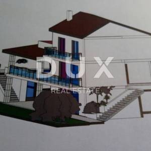 BRSEČ, MARTINA - 2 građevinska terena 2600m2 s građ. dozvolom i pogledom na more za apartmane / obiteljsku kuću / villu / kuću ...