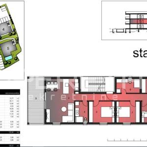 Četverosobni stan 3.2 u urbanoj vili, novogradnja, 128,23 m2, Okrug Gornji, Čiov