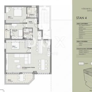 COSTABELLA, BIVIO, KANTRIDA- eksluzivan penthouse 129,54m2, 100m od mora, prekrasan pogled - STAN 4