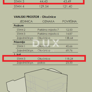 COSTABELLA, BIVIO, KANTRIDA - eksluzivan stan 43,44m2, 1.kat, 100m od mora, prekrasan pogled + okućnica 118m2 - STAN 3