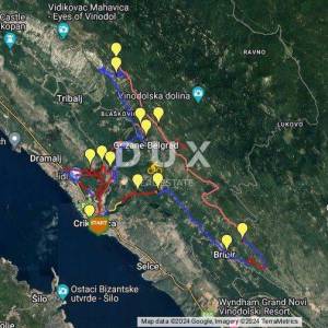 CRIKVENICA, BRIBIR - građevinsko zemljište s pogledom na more