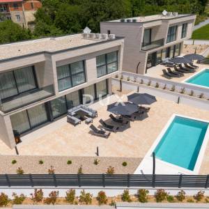 CRIKVENICA, BRIBIR, moderna vila s bazenom, pogled more