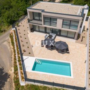 CRIKVENICA, BRIBIR, moderna vila s bazenom, pogled more