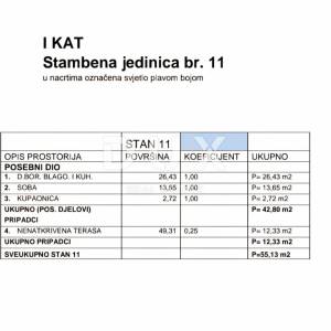 CRIKVENICA - Stan od 55,13 m2, 450 m od mora