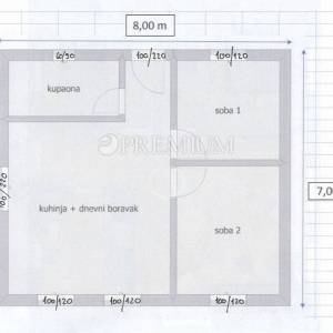 Dobrinj-Kras,  prizemnica 75m2 na parceli površine 1080 m2!