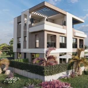 Dupleks luksuzna vila u mediteranskom stilu s bazenom i liftom. Pogled na more! Medulin!