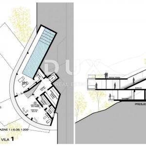 GORSKI KOTAR, FUŽINE - jedinstven projekt u srcu Gorskog kotara, građevinsko zemljište 3340 m2 sa projektom za vilu, prilika za...