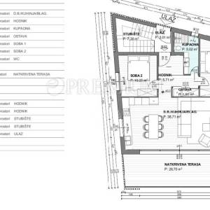 Grad Krk, centar, apartman u prizemlju novogradnje!