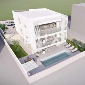 GRAD KRK - CENTAR - NOVOGRADNJA - Prizemlje s terasom i 2 parkirna mjesta