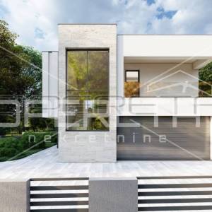 Građevinsko zemljište s projektom za modernu vilu s bazenom, 428 m2, Murvica, Za
