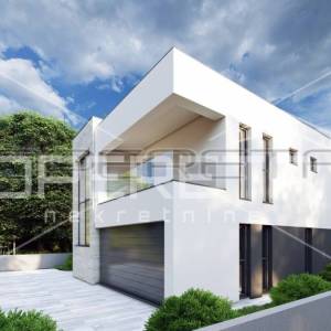 Građevinsko zemljište s projektom za modernu vilu s bazenom, 428 m2, Murvica, Za