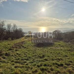 Hreljin, građevinsko zemljište, 1.265m2, pogled na more