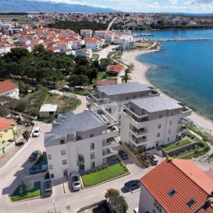 Hrvatska, Pag, Povljana, Luksuzni apartmani, 103m2 m2, Prvi red do mora, S12