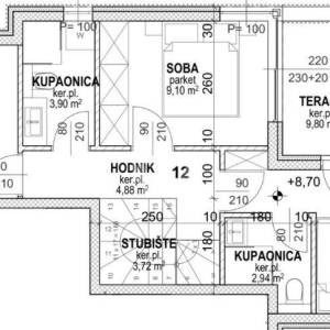 Hrvatska, Pag, Povljana, Luksuzni apartmani, 103m2 m2, Prvi red do mora, S12