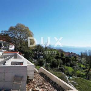 IČIĆI, POLJANE- kuća (započeta gradnje) 320m2 s panoramskim pogledom na more + okoliš 1123m2 