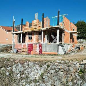 IČIĆI, POLJANE- kuća (započeta gradnje) 320m2 s panoramskim pogledom na more + okoliš 1123m2 