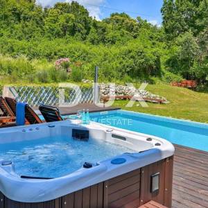 IČIĆI, POLJANE- villa 250m2 s pogledom na more i bazenom + uređena okućnica 1100m2