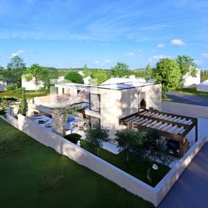 ISTRA, BRTONIGLA - Novogradnja moderne arhitekture s bazenom
