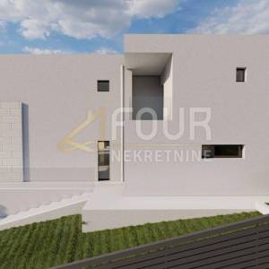 Istra, Buzet, 2.068m2 zemljište s projektom za modernu vilu s bazenom