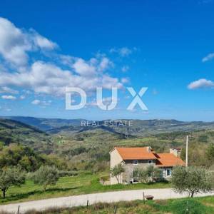 ISTRA, BUZET - Imanje s 4 stambena objekta i jednim poslovno-stambenim objektom, otvoreni pogled na prirodu i jezero 