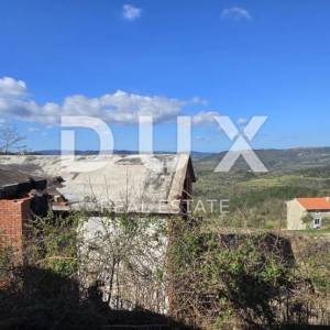 ISTRA, BUZET - Imanje s 4 stambena objekta i jednim poslovno-stambenim objektom, otvoreni pogled na prirodu i jezero 