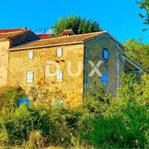 ISTRA, DRAGUĆ - dvije kuće + 3.265 m2 građevinskog zemljišta sa 6 ucrtanih kuća! PRILIKA!