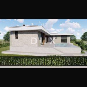 ISTRA, GALIAŽANA - Građevinsko zemljište od 759m2 s izdanom građevinskom dozvolom za prizemnicu od 145m2 s bazenom