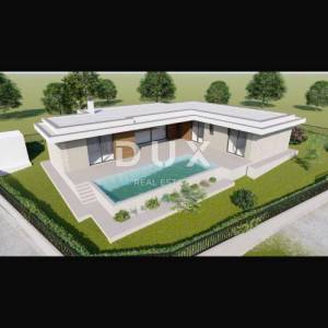 ISTRA, GALIAŽANA - Građevinsko zemljište od 759m2 s izdanom građevinskom dozvolom za prizemnicu od 145m2 s bazenom