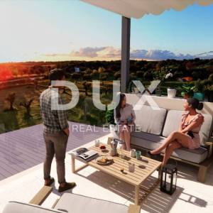 ISTRA, GALIŽANA - Građevinsko zemljište s izdanom dozvolom za modernu vilu s panoramskim pogledom na more