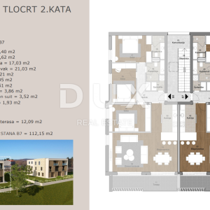 ISTRA, LABIN - Penthouse s pogledom na more